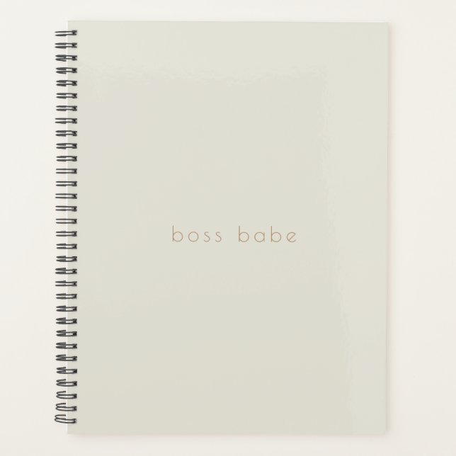 Simple Modern Beige 2024 Planner Boss Babe (Front)