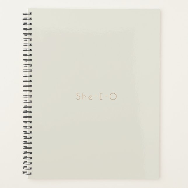 Simple Modern Beige 2024 Planner She-E-O (Front)