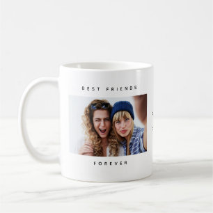 Simple Modern Best Friends Forever Photo  Coffee Mug