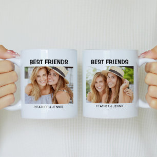 Simple Modern Best Friends Photo  Coffee Mug