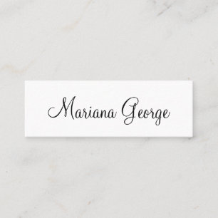 Simple Modern Black and White Elegant Mini Business Card