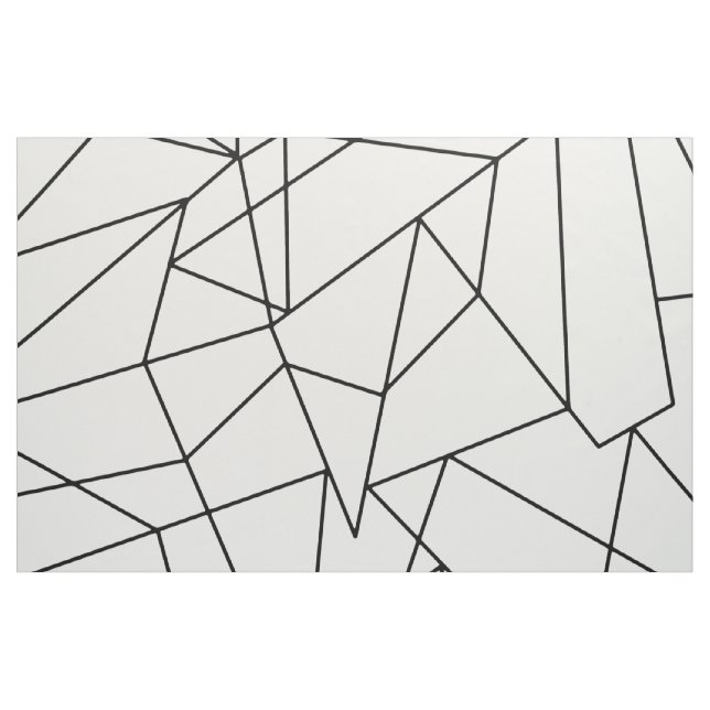 Simple Modern Black and White Geometric Pattern Fabric (Yard)