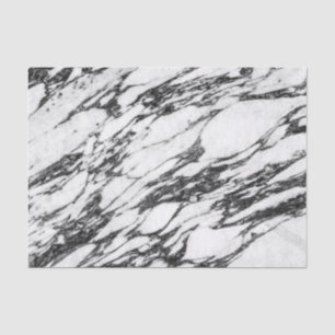 Simple Modern Black and White Marble Stone Tissue Paper