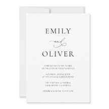 Simple Modern Black and White Wedding
