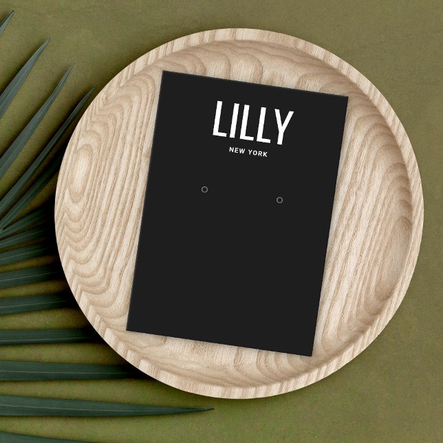 Simple Modern Black Earring Display Card (Creator Uploaded)