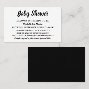 Simple & Modern, Black & Gold Baby Shower Invites