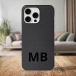 Simple Modern Black Initial Monogram iPhone 15 Pro Max Case<br><div class="desc">Simple Modern Initial Monogram Phone Case. Create your own personalised iPhone Case with custom initial name.</div>