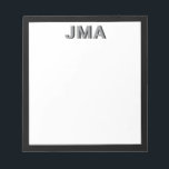 Simple Modern Black Monogram Notepad<br><div class="desc">Create your own personalised monogram stationery featuring your custom initials or name in modern minimalist typography.</div>