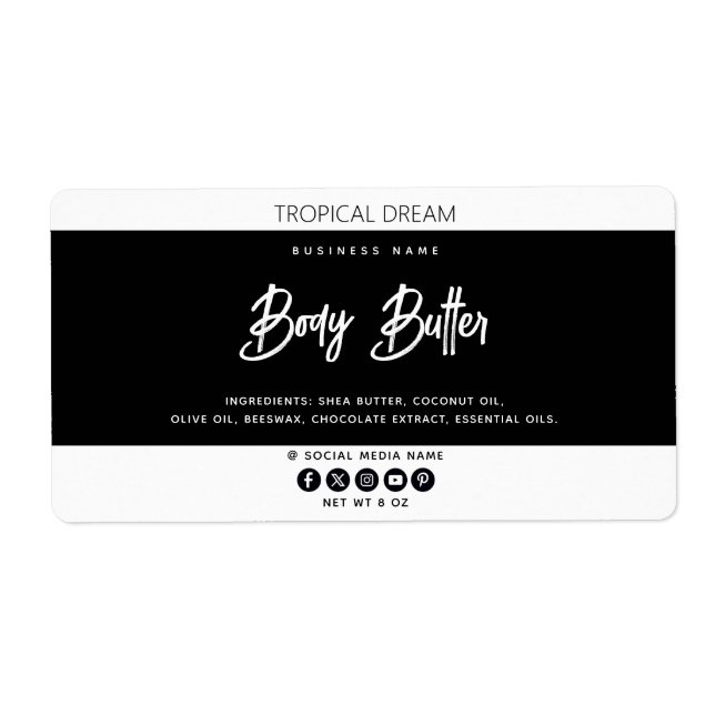 Simple modern black  white (Front)