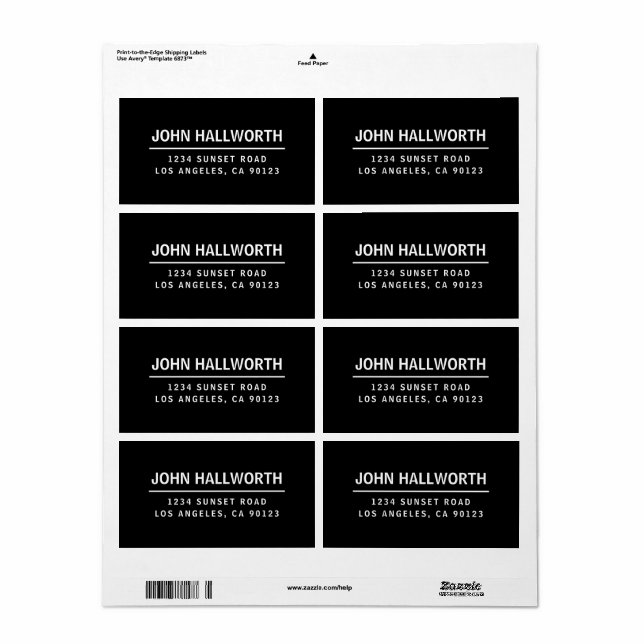 Simple Modern Black & White (Full Sheet)