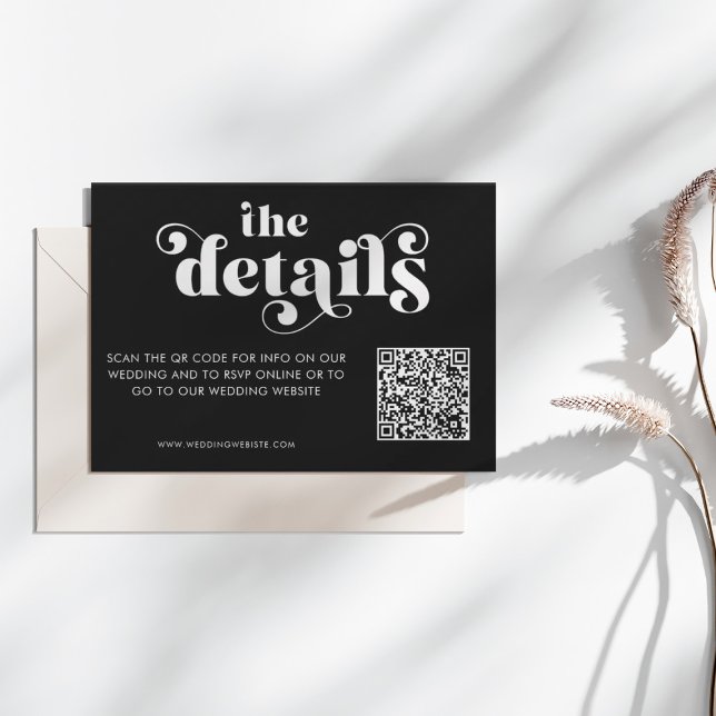 Simple Modern Black & White Details Card (Creator Uploaded)