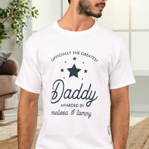 Simple Modern  Black White Greatest Dad T-Shirt