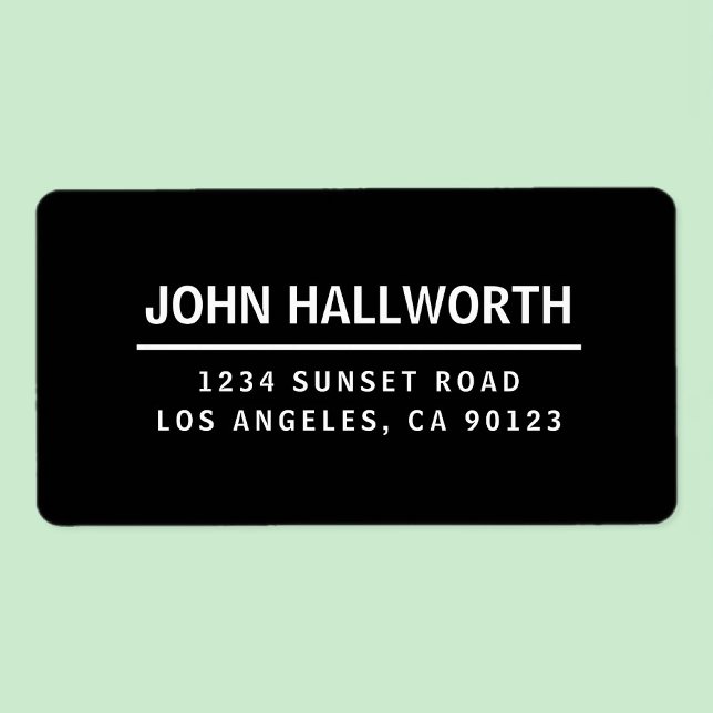 Simple Modern Black & White Label (Creator Uploaded)