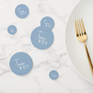 Simple Modern Blue Baby Shower Team Boy Confetti
