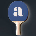 Simple Modern Blue Bold Retro Monogram Initial Ping Pong Paddle<br><div class="desc">Simple Modern Blue Bold Retro Monogram Initial Ping Pong Paddle</div>