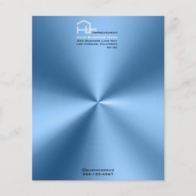 Simple modern Blue minimalist letterhead   (Front)