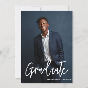 Simple Modern Blue Photo 2026 Graduation Party Invitation