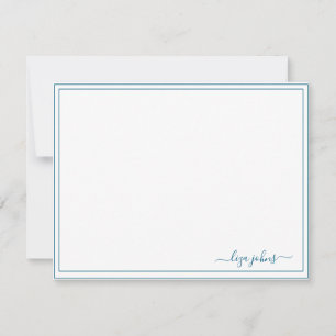 Simple Modern Blue Script Professional  Card