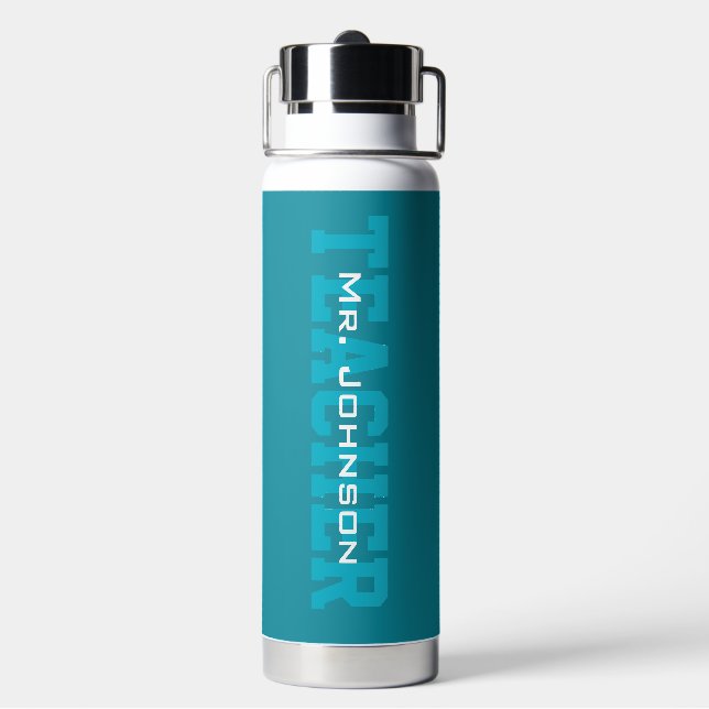 Simple Modern Blue Teacher Water Bottle (Back)