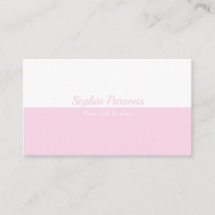 Simple Modern Blush Pink and White Professional Business Card