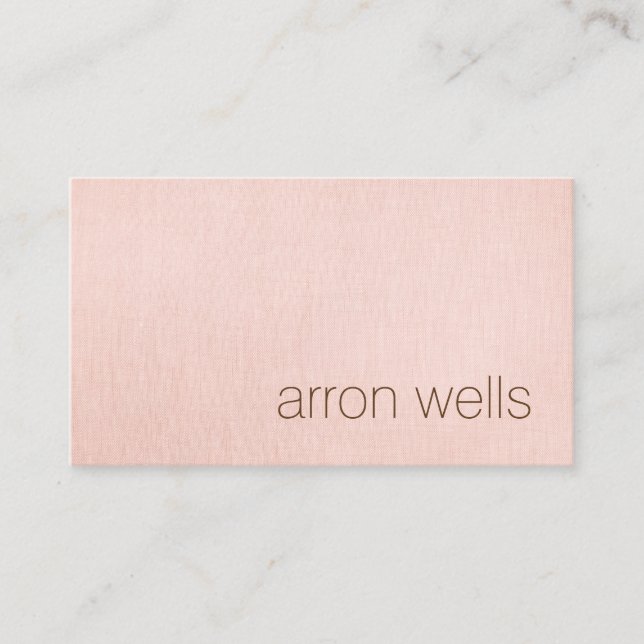 Simple Modern Blush Pink Beauty Professional Referral Card (Front)