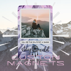 Simple Modern Boho Custom Photo Magnet