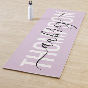 Simple Modern Bold Handwriting Name Yoga Mat