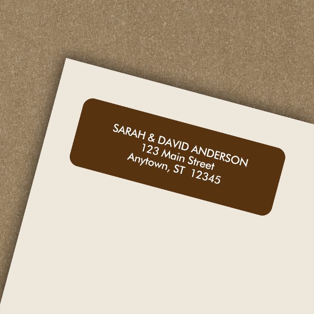Simple Modern Brown Return Address Label (Creator Uploaded)