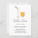 Simple Modern Bubbles & Brews Couples Shower Photo Invitation<br><div class="desc">// Can be fully customised to suit your needs. Designed by Gorjo Designs via Zazzle. // Need help customising your design? Got other ideas? Feel free to contact me (Zoe) directly via the contact button below.</div>