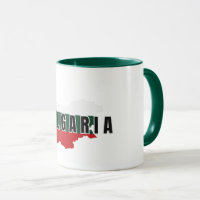 Simple Modern Bulgaria map Letter Flag Souvenir 