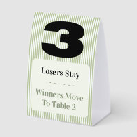 Simple Modern Bunco Table Three Card Set 