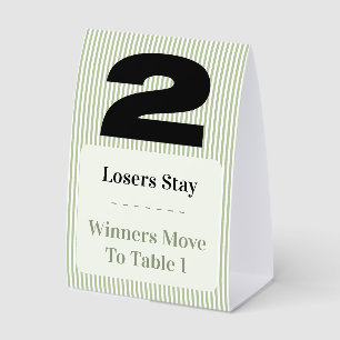 Simple Modern Bunco Table Two Card Set 