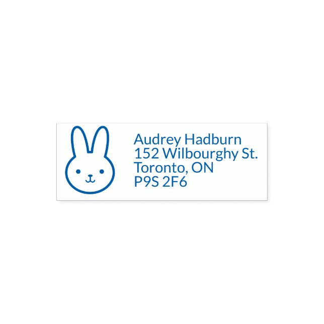 Simple Modern Bunny Rabbit Self-inking Stamp (Design)