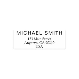 Simple Modern Business Address  Self-inking Stamp