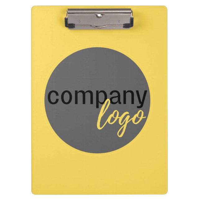 SIMPLE MODERN BUSINESS COMPANY LOGO BRAND YELLOW CLIPBOARD (Front)