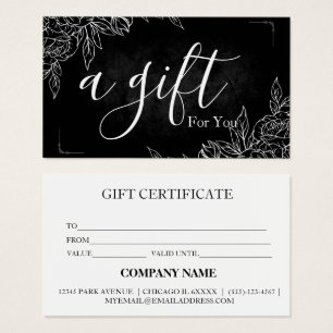 Simple & Modern Business Gift Certificate