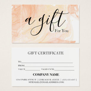 Simple & Modern Business Gift Certificate