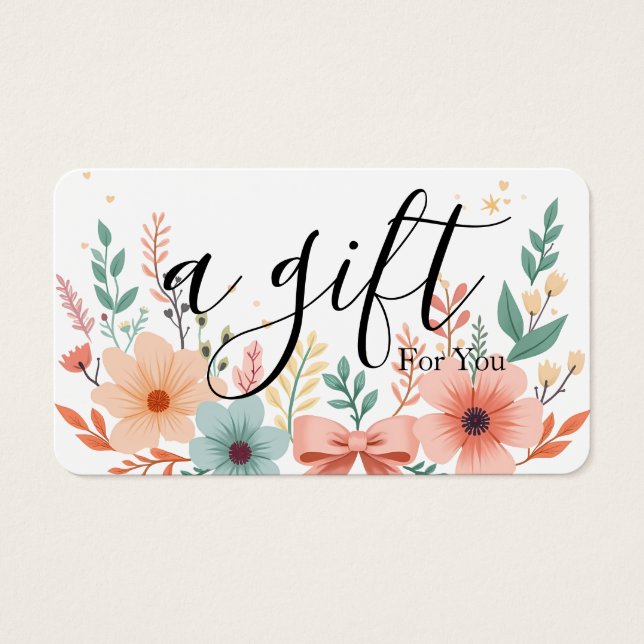 Simple & Modern Business Gift Certificate (Front)