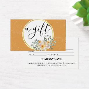 Simple & Modern Business Gift Certificate