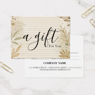 Simple & Modern Business Gift Certificate