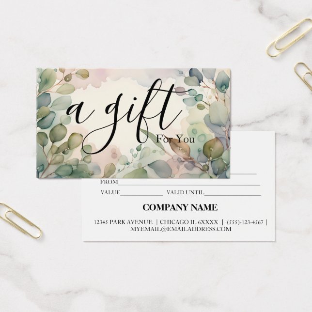 Simple & Modern Business Gift Certificate (Office)