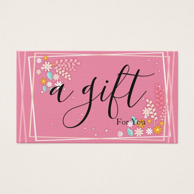 Simple & Modern Business Gift Certificate (Front)