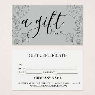 Simple & Modern Business Gift Certificate