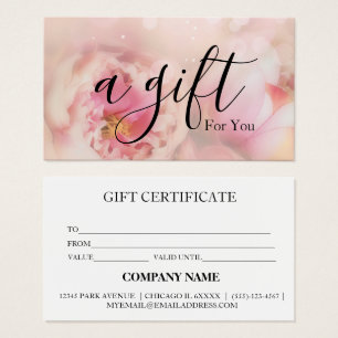 Simple & Modern Business Gift Certificate