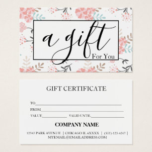 Simple & Modern Business Gift Certificate