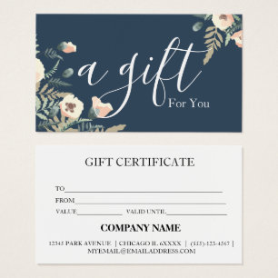 Simple & Modern Business Gift Certificate