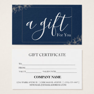 Simple & Modern Business Gift Certificate