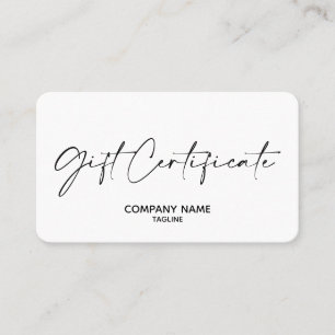 Simple & Modern Business Gift Certificate