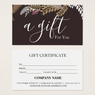 Simple & Modern Business Gift Certificate