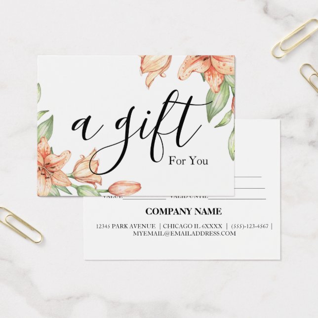 Simple & Modern Business Gift Certificate (Office)